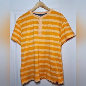 Mexx Striped Short Sleeve Henley Tee (M)